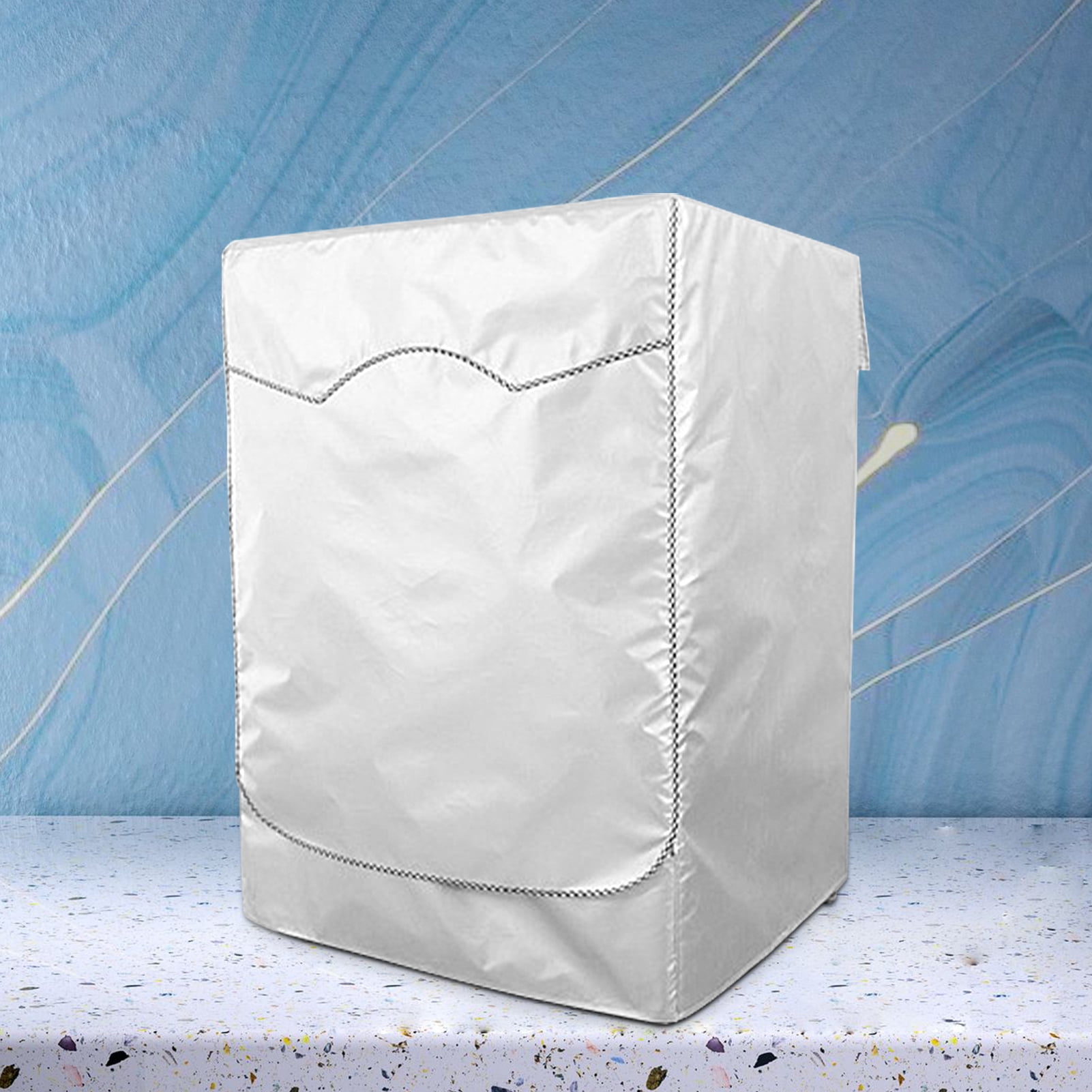 AYYUFE Washing Machine Cover Breathable Dust-proof Silver Color Good Heat Dissipation Washer Cover for Balcony