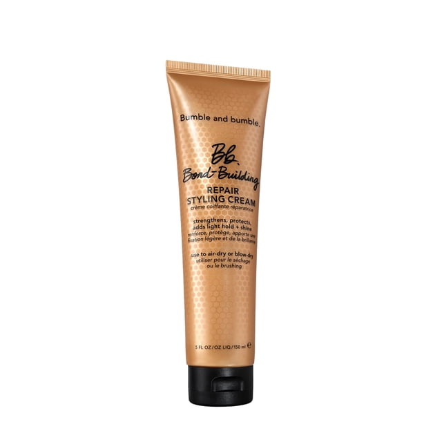 Bumble and Bumble Crema de peinado reparadora del cabello para construir vínculos | Anti Frizz | Para cabello dañado, puntas abiertas + fortalecimiento | Color Seguro | Directo a