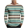 thumbnail image 2 of Vetsdori Mens Big and Tall T-Shirts Gradient Print Pullover Plus Size Winter Round Long Sleeve Fashion Shirts for Men, 2 of 5