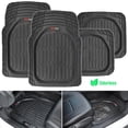 thumbnail image 5 of Motor Trend MT-921 FlexTough Tortoise Rubber Car Floor Mats, Universal Front & Rear Combo Set with Trunk Cargo Mat Liner for Car Sedan SUV Van, Heavy Duty All Weather Trim To Fit, 5 of 9