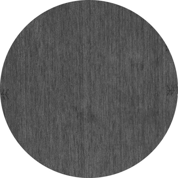 Ahgly Company Indoor Round Abstract Gray Contemporary Area Rugs, 4' Round