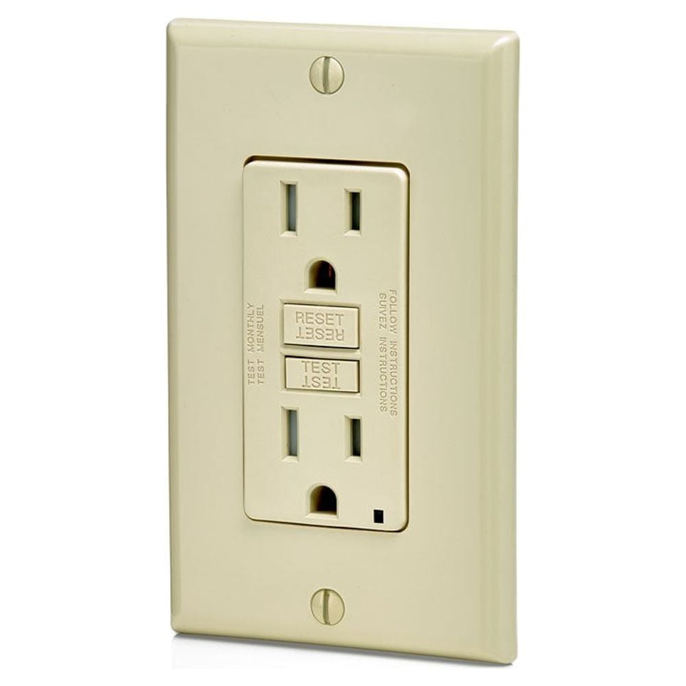 Leviton GFTR1-I Tamper Resistant GFCI Receptacle, 15A, 125V , Ivory