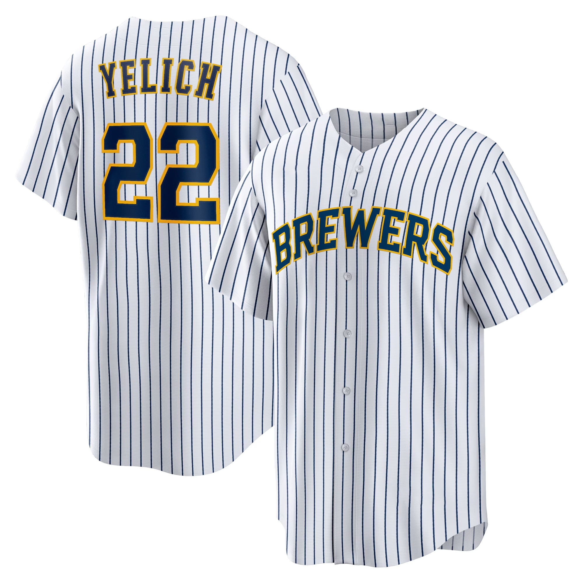 Milwaukee Brewers Yelich ユニフォーム 22 Men Women Milwaukee Brewers Baseball Jersey YELICH 22
