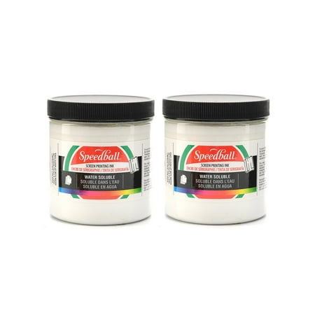 Water Soluble Screen Printing Ink white, 8 oz. (pack of