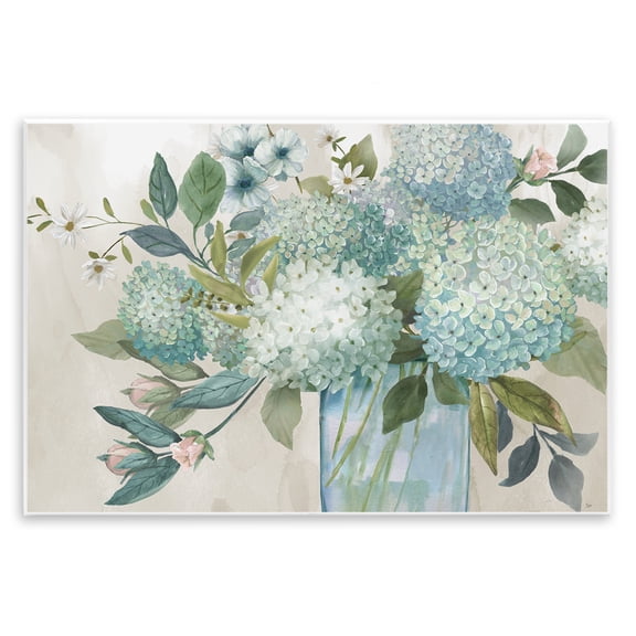 Stupell Industries Hydrangeas Galore Blue Flowers Wall Plaque Art, design by Nan, 13 x 19