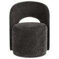 thumbnail image 3 of Harjo Velvet Upholstered Swivel Accent Chair Charcoal Grey, 3 of 10