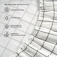 thumbnail image 5 of Queen Size 100% Organic Cotton Fitted Sheet & Pillowcase Set, Soft Percale Weave, Breathable, Fits Mattress Up To 15" Deep - Windowpane, 5 of 9