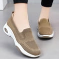 thumbnail image 4 of Siilsaa Slip ins Walking Shoes Women Hands Free Orthopedic Slip on Sneakers(Khaki,7), 4 of 5