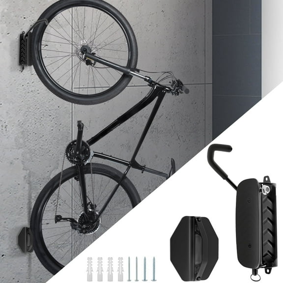 Swivel Bike Rack Wall Mount Bike Hangers for Garage Space-Saving Vertical Bike Holder Holds up to 66 lbs, Bicycle Wall Hanger Storage No Heavy Lifting Required Indoor Hanging Bike Rack
