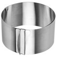 thumbnail image 2 of 1pc Stainless Steel Mousse Ring Telescopic Round Cake Ring Cake Mold 6 Inch-12 Inch Adjustable Size Baking Tool, 2 of 4