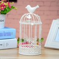 thumbnail image 3 of Large Bird Cage Candlestick Holder Europe Metal Iron Country Style Vintage Retro Tealight Candle Holders Home Decor (White), 3 of 3