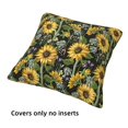 thumbnail image 3 of Throw Pillow Covers, Sunflowers Fujiman Soft Square Pillow Cases with Invisible Zipper for Couch Bed Sofa, Farmhouse Fall Home Decor 12"x12", 3 of 7