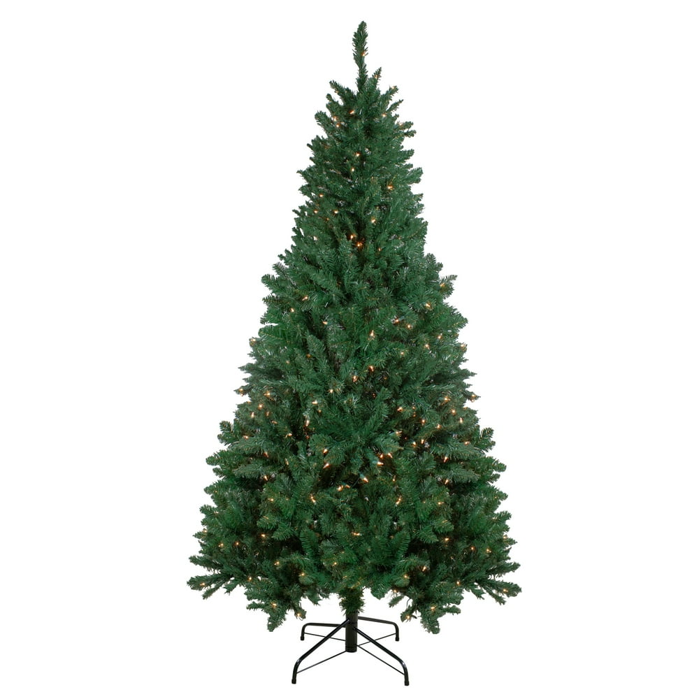 6.5' PreLit Madison Pine Artificial Christmas Tree Warm White LED