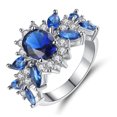 thumbnail image 3 of Retro Zircon Ring For Women With Green Blue Inlay Jewelry, 3 of 4