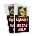 thumbnail image 4 of A-frame Sidewalk Check Engine Light 24" x 36" Double Sided A-Frame Sidewalk Sign, Includes 2 Plastic Inserts | Foldable Portable White Signicade Sandwich Board Signs, 4 of 5