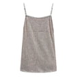 thumbnail image 4 of DuoJiaJ Women's New Sequin Camisole Vest With Bottom Top For Outerwear Banquet Annual Meeting Suit For Inner Wear Women’s Basic Tank Tops, 4 of 4