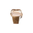 thumbnail image 3 of Stuart Weitzman Miami 50 Leather Wedge Sandal, 6.5, Tan, 3 of 5