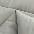 thumbnail image 3 of Cotton blend, Box Stitched Style, Down Alternative Comforter, 300 GSM Fill, Silver Gray, Oversized King, 3 of 7