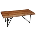 thumbnail image 1 of Alpine Furniture Live Edge Wood Coffee-Cocktail Table in Light Walnut (Brown), 1 of 4