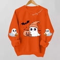 thumbnail image 3 of Ozmmyan 2026 Womens Halloween Sweatshirt for Womens Cute Ghost Pumpkin Graphic Long Sleeve Crewneck Pullover Tops Fall Winter Casual Sweater, 3 of 3