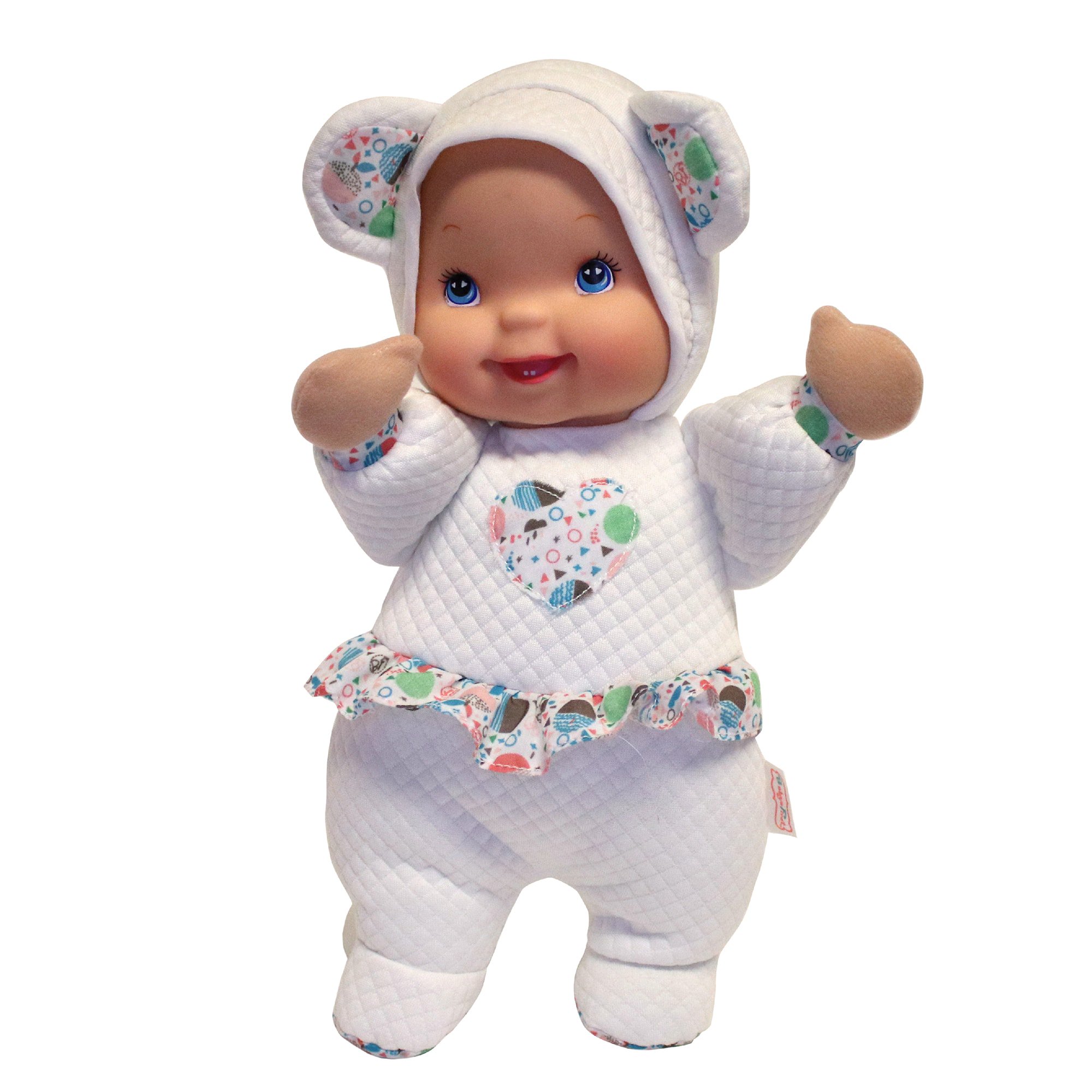 Baby s First: Love Bear Baby Doll - White Quilted Outfit  Interactive Musical Doll  Plays This Little Light of Mine  Soft Toy  Baby-Kids-Toddlers 3mo+