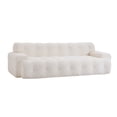 thumbnail image 2 of 3-Seater Sofa, Cloud Couch, Button Tufted Upholstered Sofa with High-Density Foam, No Assembly Required Compression Sofa for Living Room or Apartment in White (Snow White), 2 of 6