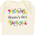 thumbnail image 4 of Inktastic Grannys Girl Bright Flowers Girls Long Sleeve Baby Bodysuit, 4 of 5