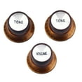 thumbnail image 2 of Bass Knob & Volume Tone Control Knobs for Electric Guitar & Bass (Light Brown), 2 of 6
