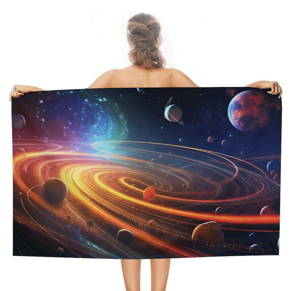 Galaxy Star Outer Space Microfiber Lightweight Beach Towel Quick Dry Absorbent Thin Towels for Swimming Pool Camping Beach Easy for Vacation Essentials