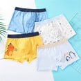 thumbnail image 2 of Coerni Kids Toddler Boys' Cartoon Pattern Bo𝐱er Briefs Mo𝐢sture Wicking Breathable Underwear Tagless, Assorted 4 Pack, 2 of 4