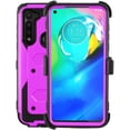 thumbnail image 1 of Mignova pour Motorola g Power Case, Étui de Protection Robuste à Absorption des Chocs/haute Résistance aux Impacts avec Béquille, Étui-Holster Pivotant à Pince pour Motorola g Power 6,4 Pouces (Violet), 1 of 7