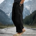 thumbnail image 4 of XIAOCHA Drawstring Waist Pants for Men Casual Everyday Relaxed Fit Baggy Trousers, 4 of 6