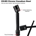 thumbnail image 4 of 150mm Extended Universal Socket Set for Solar Panel Installation - 8-Piece Chrome-Vanadium Alloy Tool Kit Compatible with Electric Drills and Wrenches, Includes Telescopic Adapter, 4 of 6