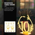 thumbnail image 4 of 10 Pcs Signage Table Number Plate Round Dining Weddings Place Cards Holder Acrylic Signs, 4 of 4