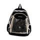 thumbnail image 4 of Mochila de moda con bolsillo transparente de nailon para viajes escolares y universitarios. Negro, 4 of 9