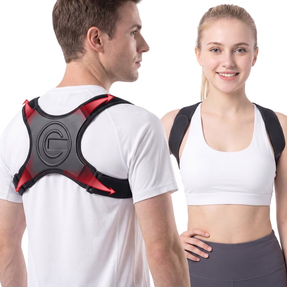 HAARAY Posture Corrector,39.4"-51.2",Full Back Support for Better Posture,Easy-On Adjustable Upper Back Brace for Neck & Shoulder Pain Relief, Men & Women