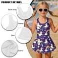 thumbnail image 5 of Uorisanigo Swimsuits for Girls One Piece Size 6-7 Purple Dream Horse Polyester and Spandex Beach Swimming Suit 1-Piece Swim Dress Summer Vacation, 5 of 6