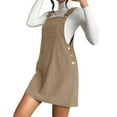 thumbnail image 2 of Baqcunre Maxi Dresses for Women 2024 Women's Solid Color Corduroy Loose Sleeveless Suspender A Line Suspender Dress Dresses for Women 2024 Summer Dresses for Women 2024 Womens Dresses Khaki S, 2 of 9
