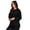Black, variant on Active Women's Midweight Crewneck Luxe Athleisure Sweatshirt with Relaxed Fit