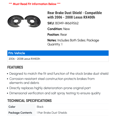 thumbnail image 2 of Rear Brake Dust Shield - Compatible with 2006 - 2008 RX400h 2007, 2 of 2