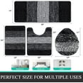 Ileading Plush 4 Piece NonSlip Microfiber Bathroom Rug Set, Machine