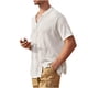 thumbnail image 1 of Camisas de Verano para Hombre de Punto Casual de Color Sólido de Manga Corta Camisa de Blusa de Cuello de Vuelta para Hombres, 1 of 6