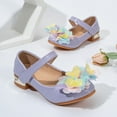 thumbnail image 4 of Liyamei Girls Sandals For Parties Weddings And School Events Low Heel Design For Dresses And Dance Outfits Hand Washable Spring And Summer Girls Dress Sandals Size Purple US:13.5, 4 of 5