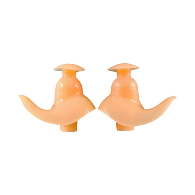 koolsoo Soft Silicone Earplugs Swimming Ear Protection Plugs Waterproof Comfortable Swim Orange