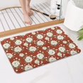 thumbnail image 4 of Pioneer Flower Floral Print Pattern Bathroom Rugs Mat, Non Slip Microfiber Bathroom Rug with Rubber Backing, Soft Mats for Bathroom Floor Tub Shower, 17"x27", 4 of 5