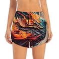 thumbnail image 2 of KLL Dynamic Fire Bird Art Pattern Shorts Women,Athletic Shorts High Waisted Running Shorts Pocket Sporty Short Gym Elastic Workout Shorts-XX-Large, 2 of 7