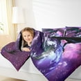 thumbnail image 4 of Manfei Cartoon Animal Dragon Queen Comforter Set,Galaxy Planet Starry Night Bedding Sets,Western Fansty Theme Bedding Comforter Set For Girls Kids,Breathable Home Decor Reversible,3-Piece, 4 of 8