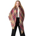 thumbnail image 2 of Bufanda de tartán para mujer: bufandas de invierno a cuadros, chal triangular grande y cálido, de cachemira, suave y a cuadros., 2 of 5