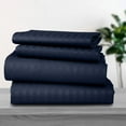 thumbnail image 5 of Lux Decor Collection Full Sheet Set - Luxury Cooling Bed Sheets & Pillowcases - 16" Deep Pocket Wrinkle, Fade, Stain Resistant Sheets - Navy Blue, 5 of 8