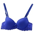 thumbnail image 1 of Fvwitlyh Backless Bra Womens 2pcs Solid Color Strapless Non Slip Adjustment Rimless Dress Bra F Cup Blue,B, 1 of 3